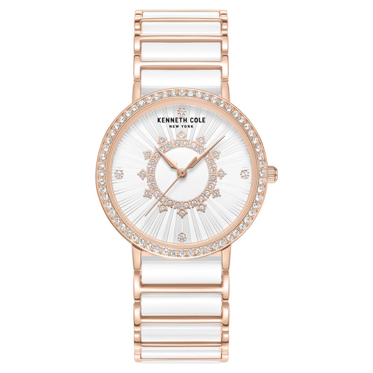 Kenneth Cole White Dial White Ceramic & Stainless Steel Strap Women's Watch NTKCWLG0062601LDW - view 1