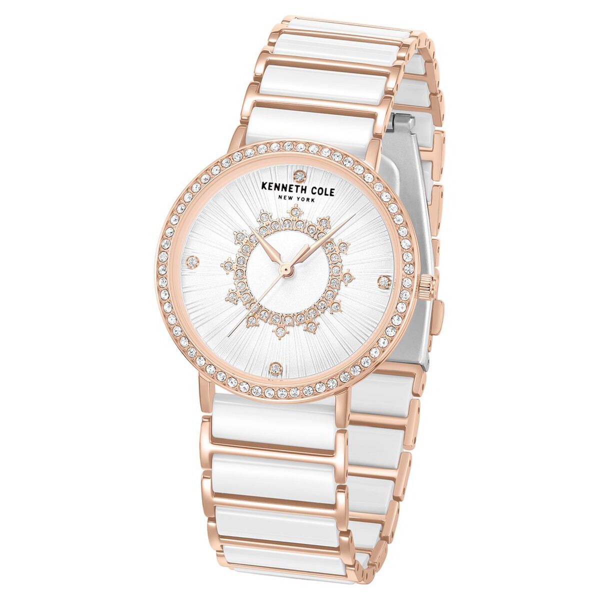 Kenneth Cole White Dial White Ceramic & Stainless Steel Strap Women's Watch NTKCWLG0062601LDW - view 2
