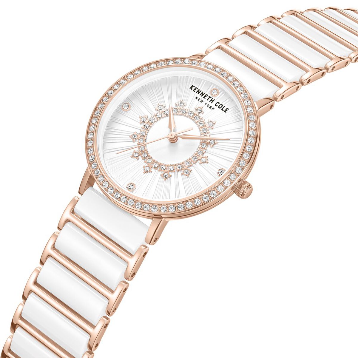 Kenneth Cole White Dial White Ceramic & Stainless Steel Strap Women's Watch NTKCWLG0062601LDW - view 4