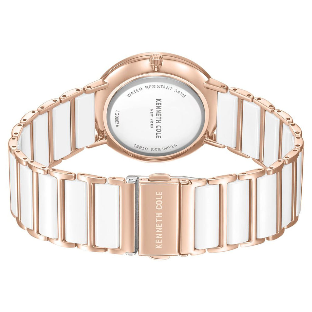 Kenneth Cole White Dial White Ceramic & Stainless Steel Strap Women's Watch NTKCWLG0062601LDW - view 5