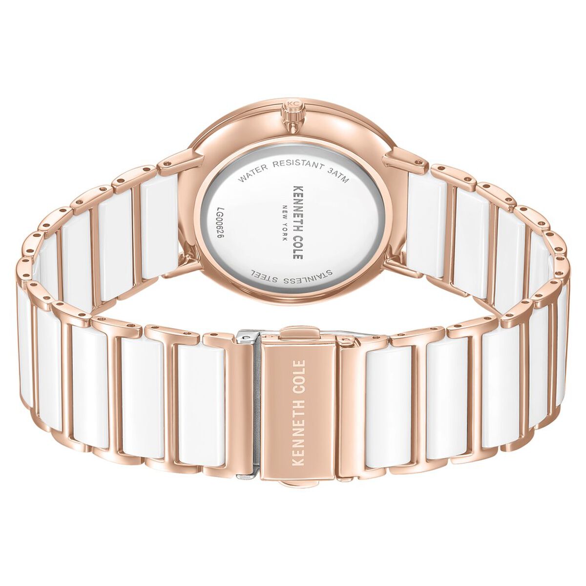 Kenneth Cole White Dial White Ceramic & Stainless Steel Strap Women's Watch NTKCWLG0062601LDW - view 5