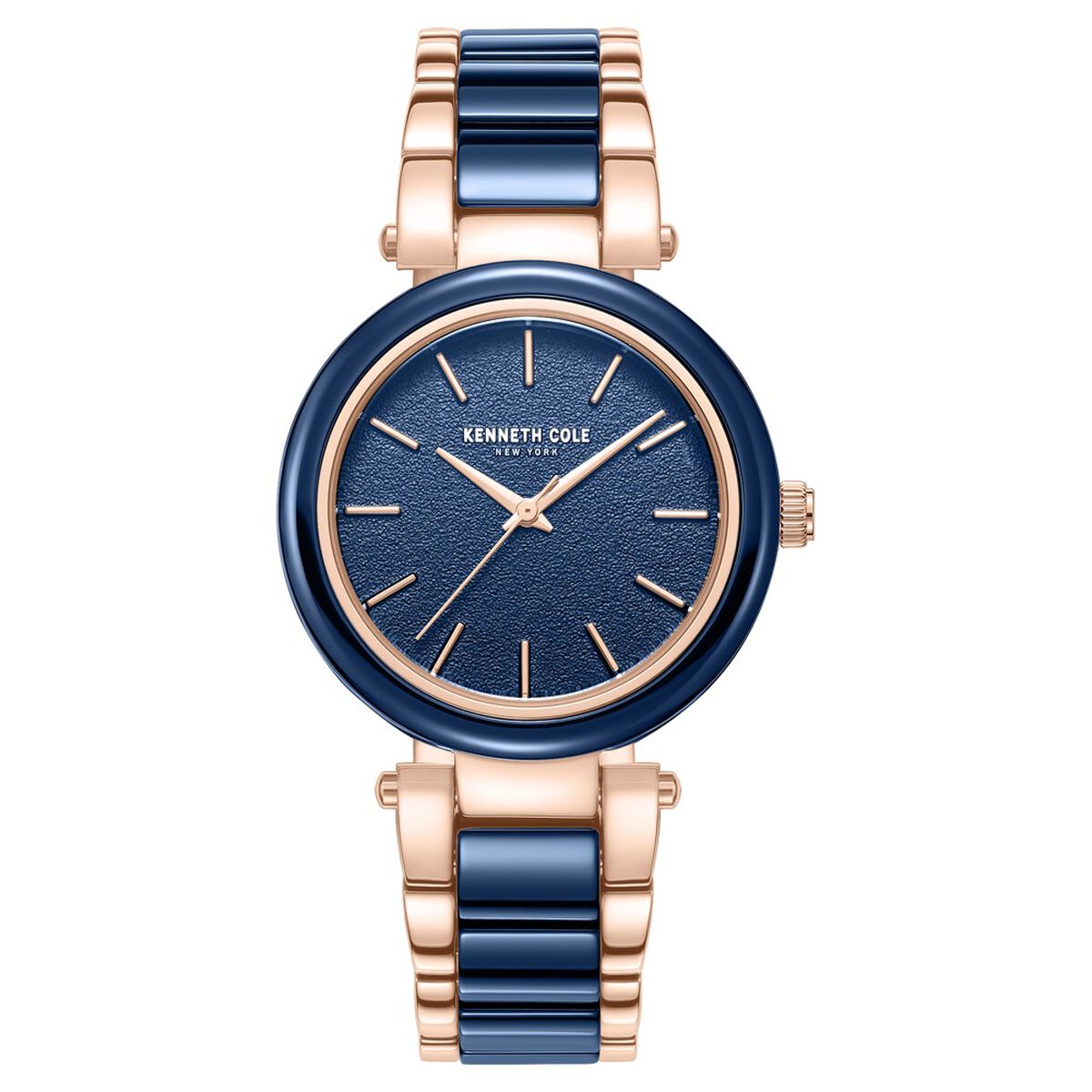 Kenneth Cole Blue Dial Blue Ceramic & Stainless Steel Strap Women's Watch KCWLG0062701LD - view 1