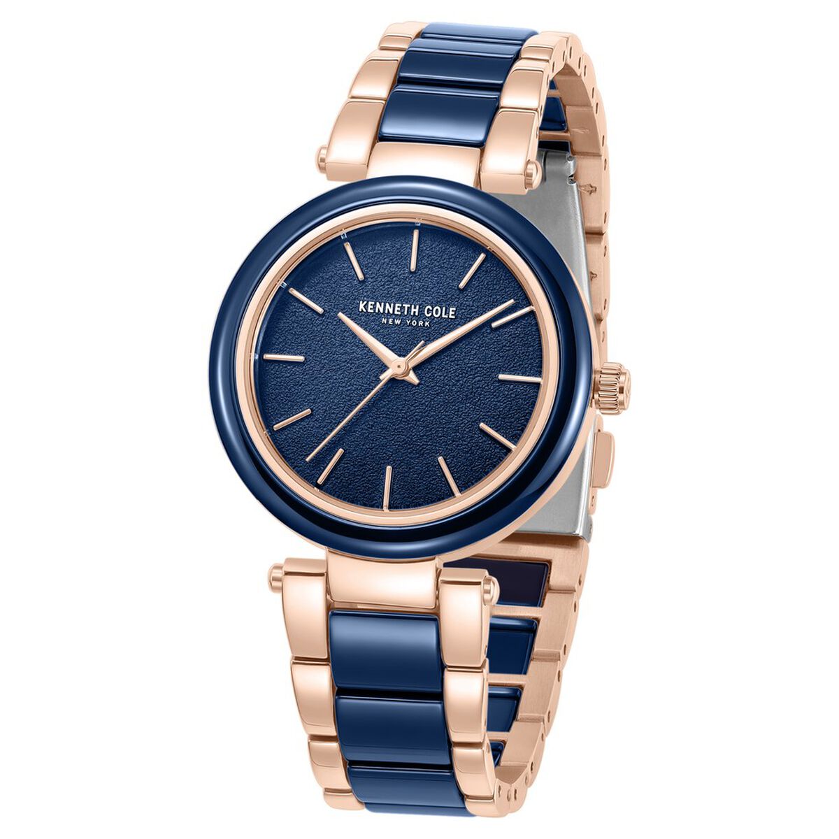 Kenneth Cole Blue Dial Blue Ceramic & Stainless Steel Strap Women's Watch KCWLG0062701LD - view 2