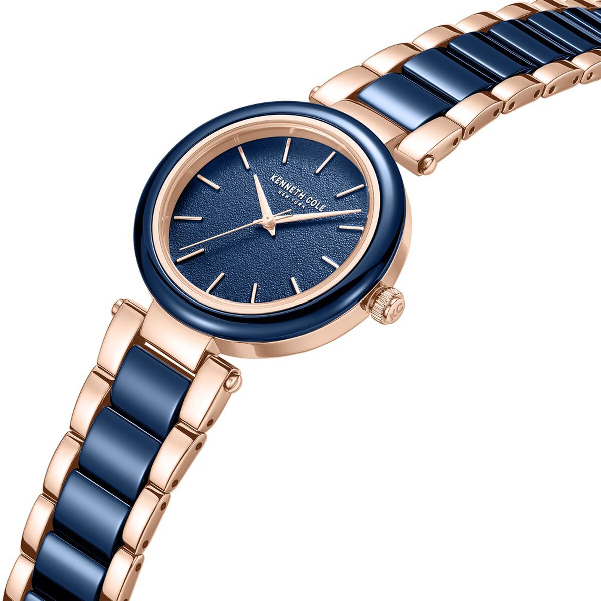 Kenneth Cole Blue Dial Blue Ceramic & Stainless Steel Strap Women's Watch KCWLG0062701LD - view 4