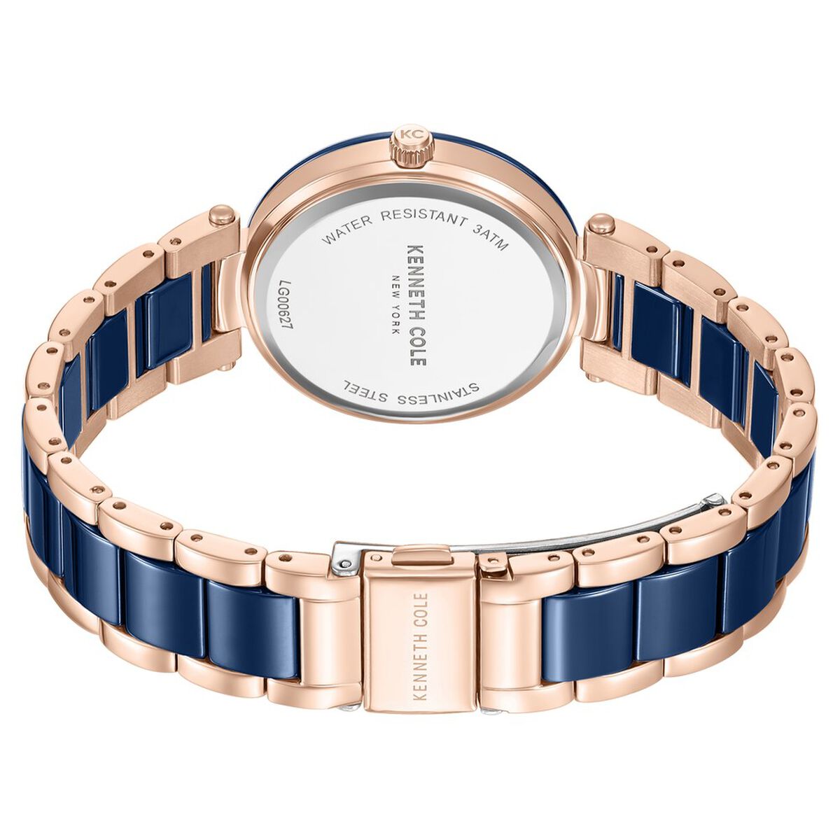 Kenneth Cole Blue Dial Blue Ceramic & Stainless Steel Strap Women's Watch KCWLG0062701LD - view 5