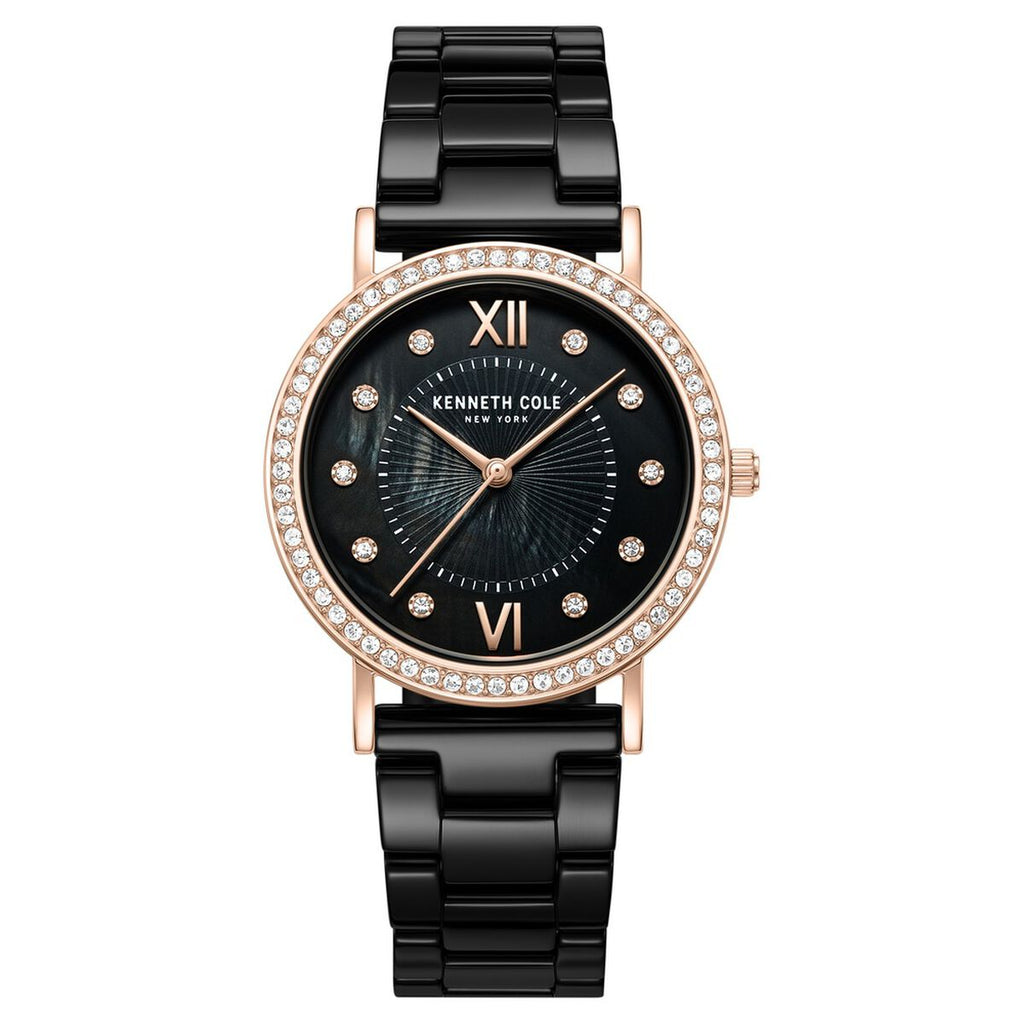 Kenneth Cole Black Dial Black Ceramic Strap Women's Watch KCWLG0062802LD - view 1