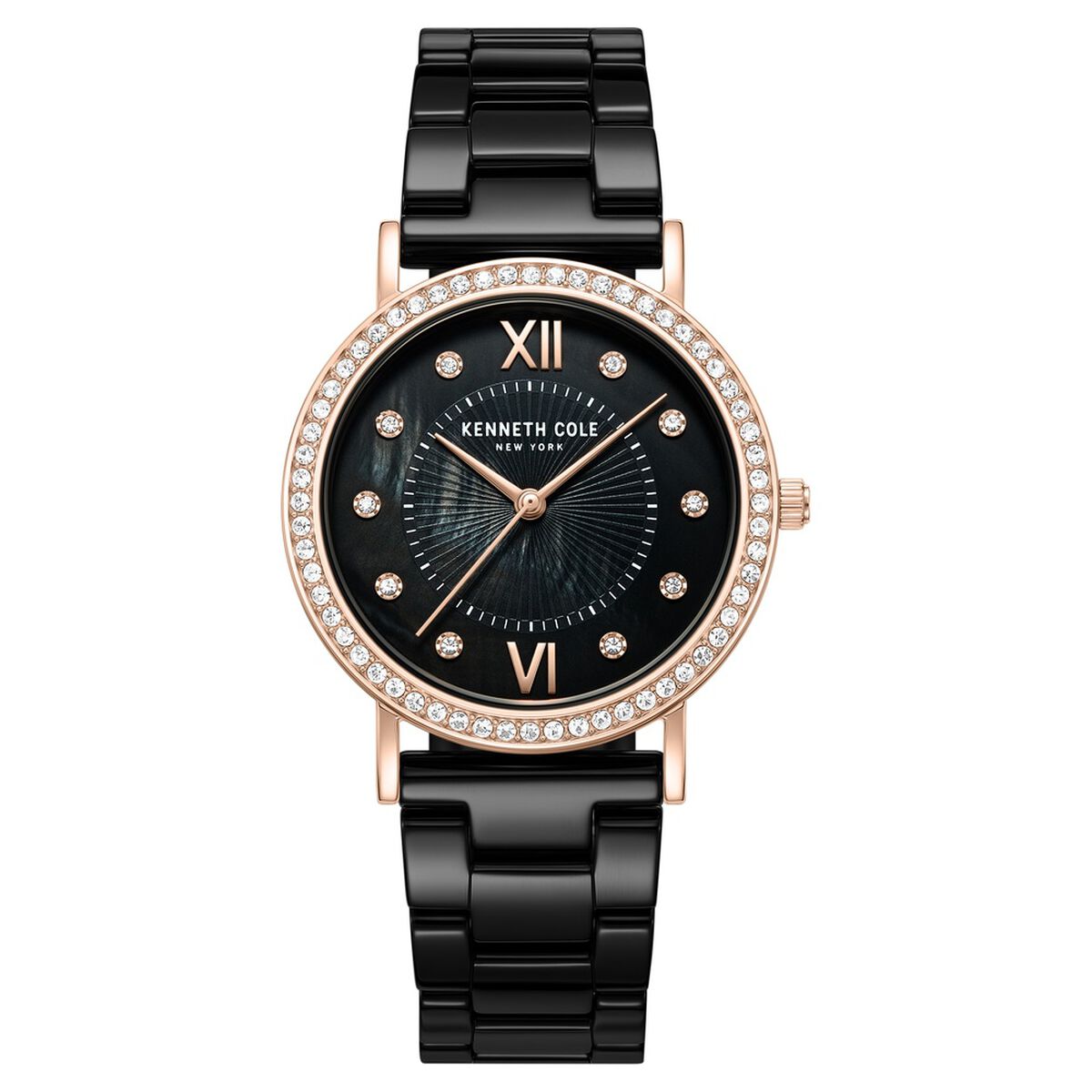 Kenneth Cole Black Dial Black Ceramic Strap Women's Watch KCWLG0062802LD - view 1
