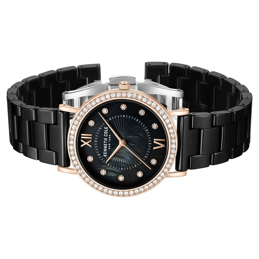 Kenneth Cole Black Dial Black Ceramic Strap Women's Watch KCWLG0062802LD - view 3