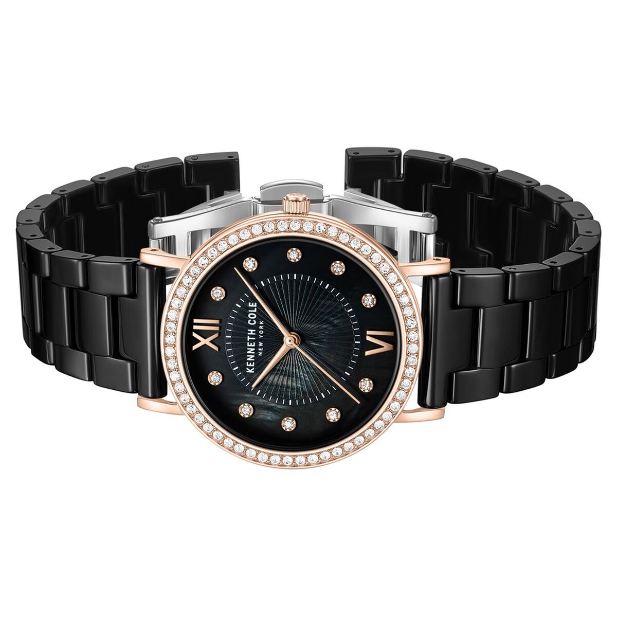 Kenneth Cole Black Dial Black Ceramic Strap Women's Watch KCWLG0062802LD - view 3