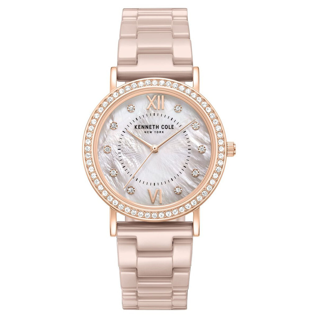 Kenneth Cole Grey Dial Brown Ceramic Strap Women's Watch KCWLG0062803LD - view 1