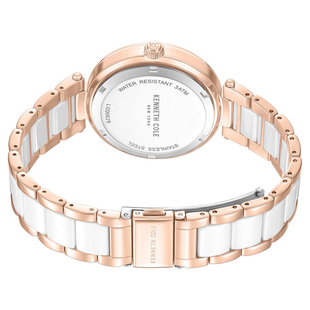 Kenneth Cole White Dial White Ceramic & Stainless Steel Strap Women's Watch KCWLG0062901LD - view 5