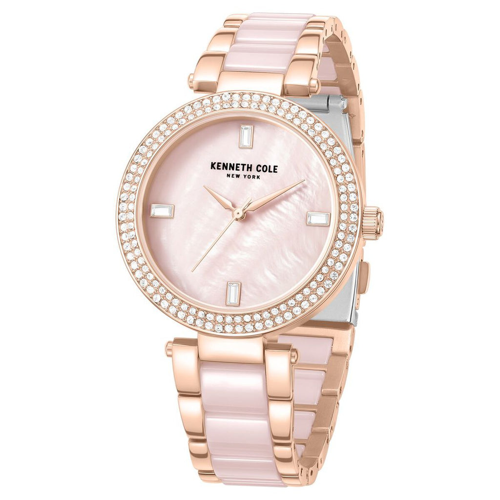 Kenneth Cole Pink Dial Pink Ceramic & Stainless Steel Strap Women's Watch KCWLG0062902LD - view 2