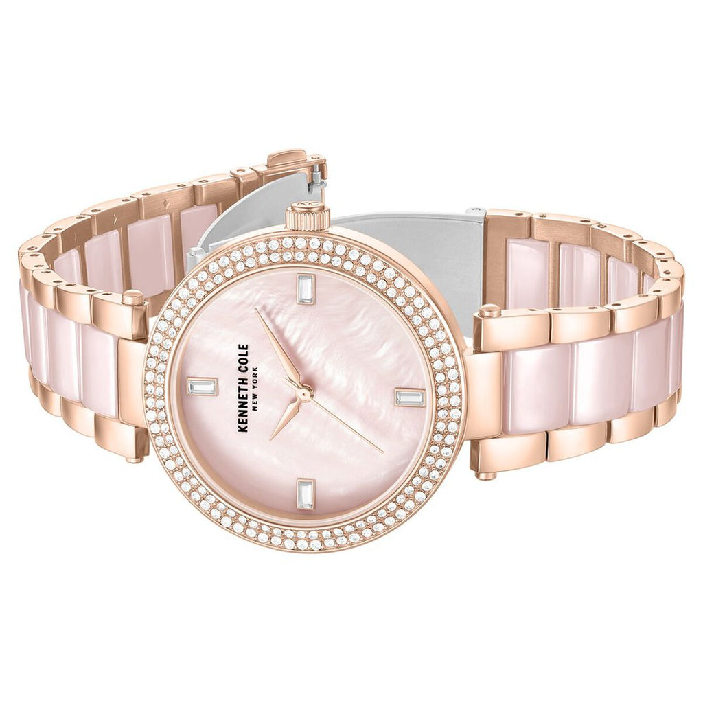 Kenneth Cole Pink Dial Pink Ceramic & Stainless Steel Strap Women's Watch KCWLG0062902LD - view 3