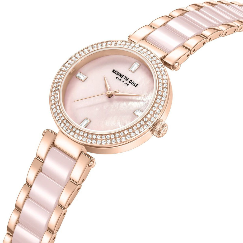 Kenneth Cole Pink Dial Pink Ceramic & Stainless Steel Strap Women's Watch KCWLG0062902LD - view 4