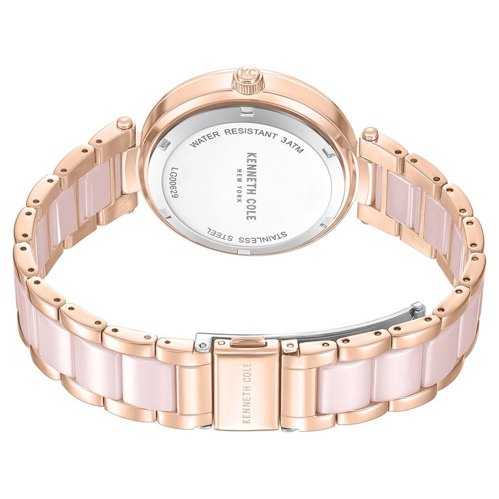 Kenneth Cole Pink Dial Pink Ceramic & Stainless Steel Strap Women's Watch KCWLG0062902LD - view 5