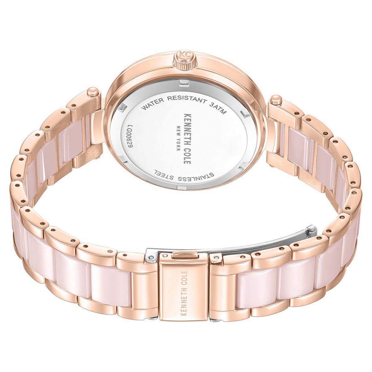 Kenneth Cole Pink Dial Pink Ceramic & Stainless Steel Strap Women's Watch KCWLG0062902LD - view 5
