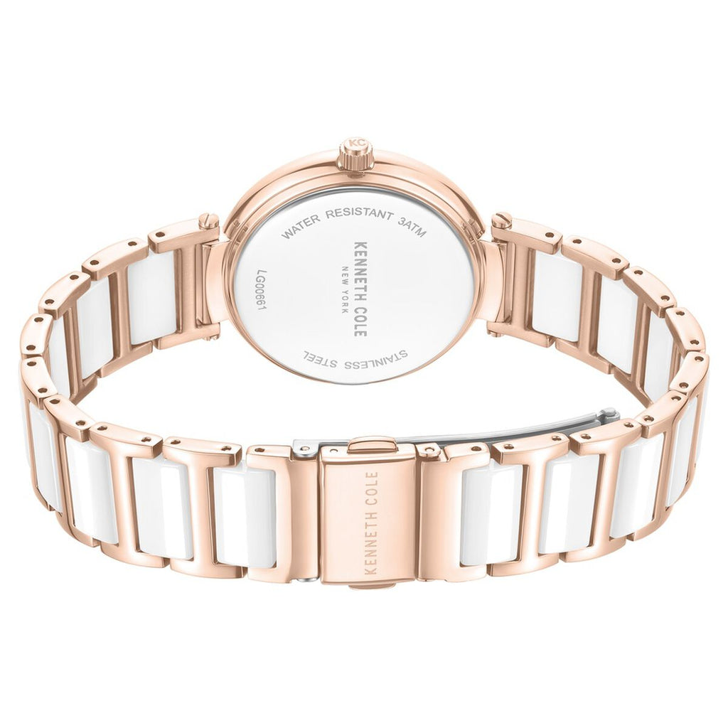 Kenneth Cole Silver Dial Rose Gold Ceramic Strap Women's Watch KCWLG0066102LD - view 5