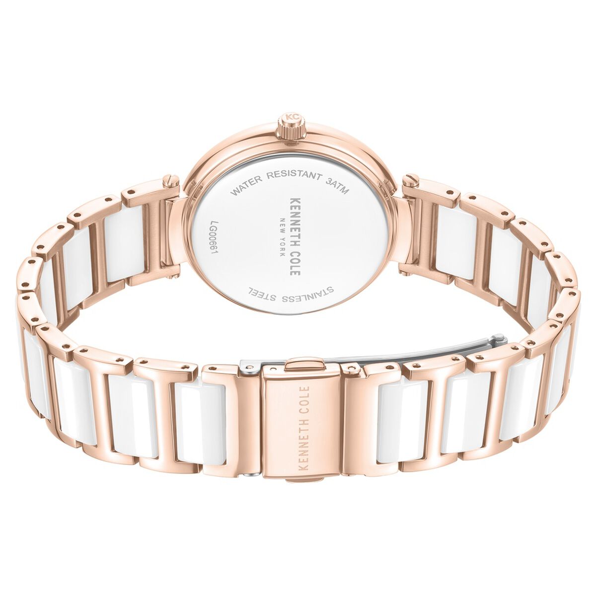 Kenneth Cole Silver Dial Rose Gold Ceramic Strap Women's Watch KCWLG0066102LD - view 5