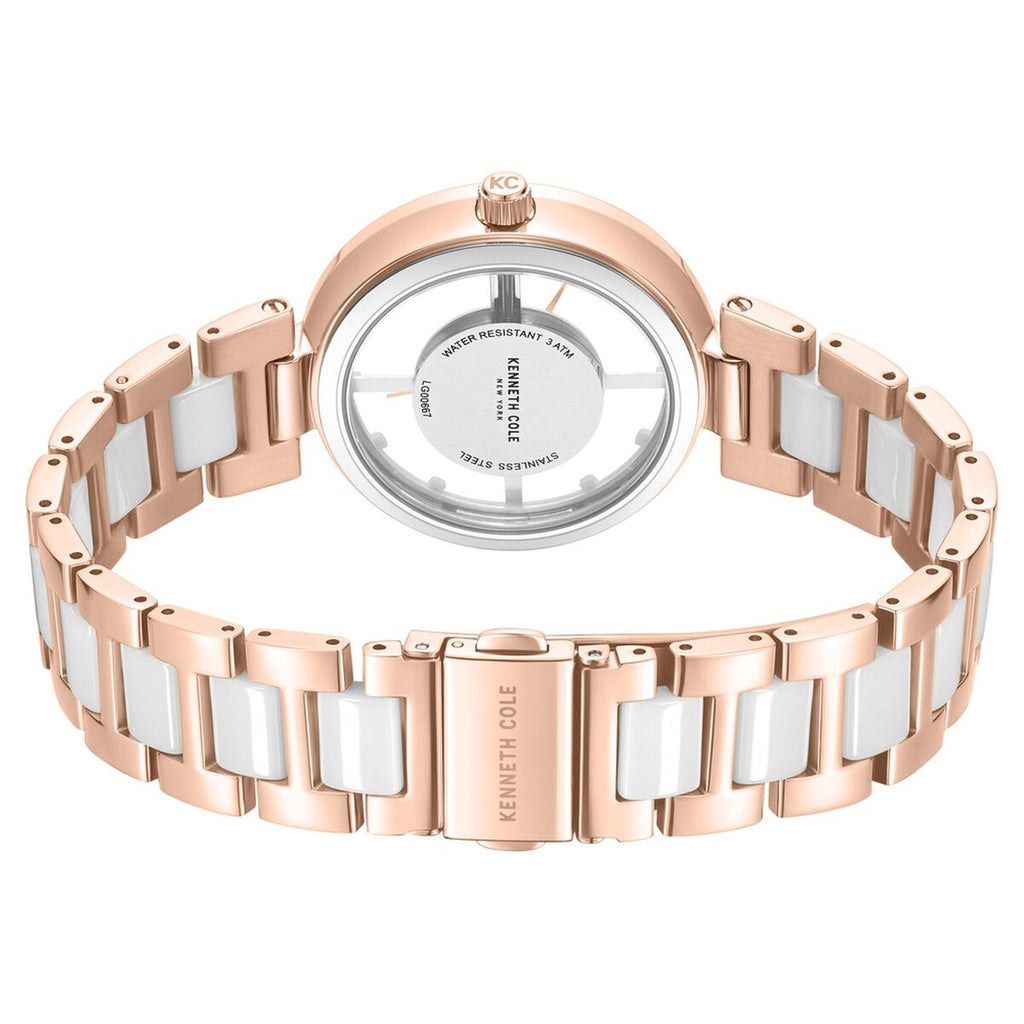 Kenneth Cole Silver Dial Rose Gold Ceramic Strap Women's Watch KCWLG0066701LD - view 5