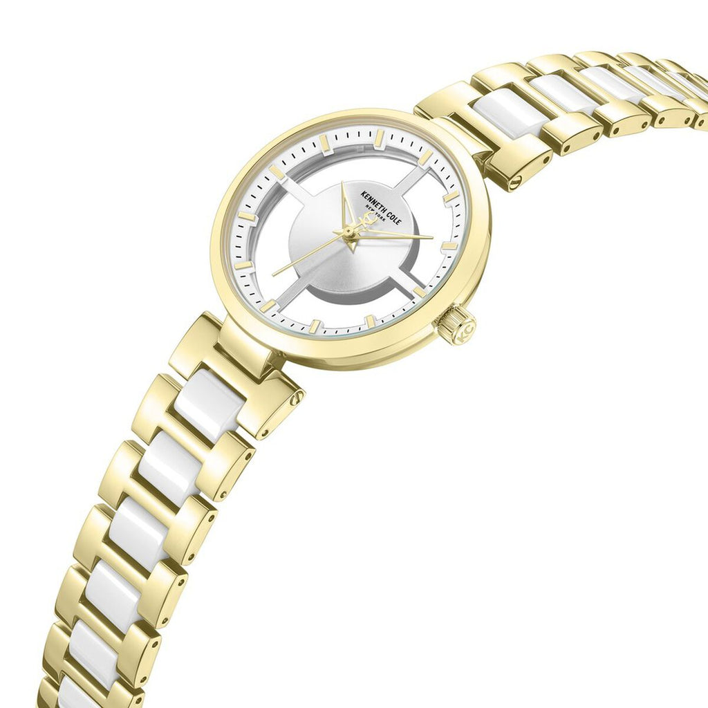 Kenneth Cole Silver Dial Golden Ceramic Strap Women's Watch KCWLG0066702LD - view 4