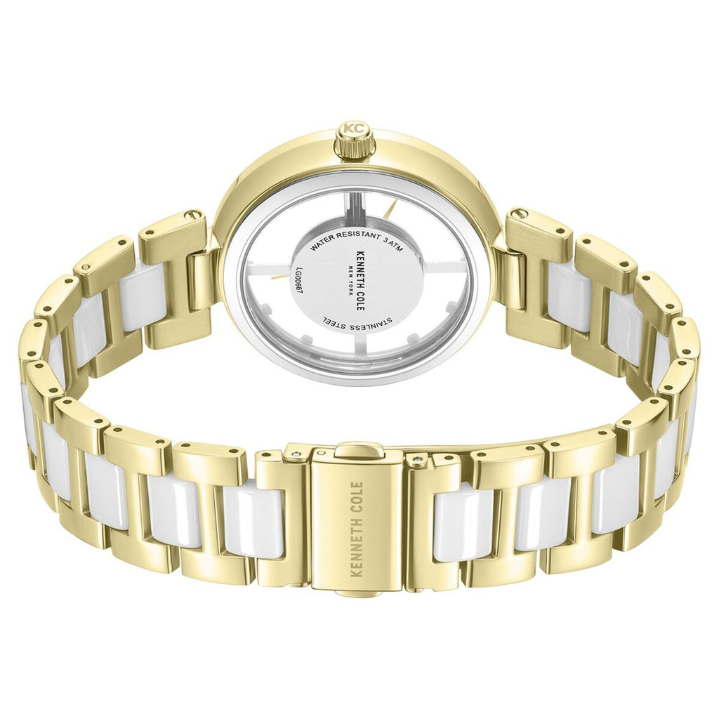 Kenneth Cole Silver Dial Golden Ceramic Strap Women's Watch KCWLG0066702LD - view 5
