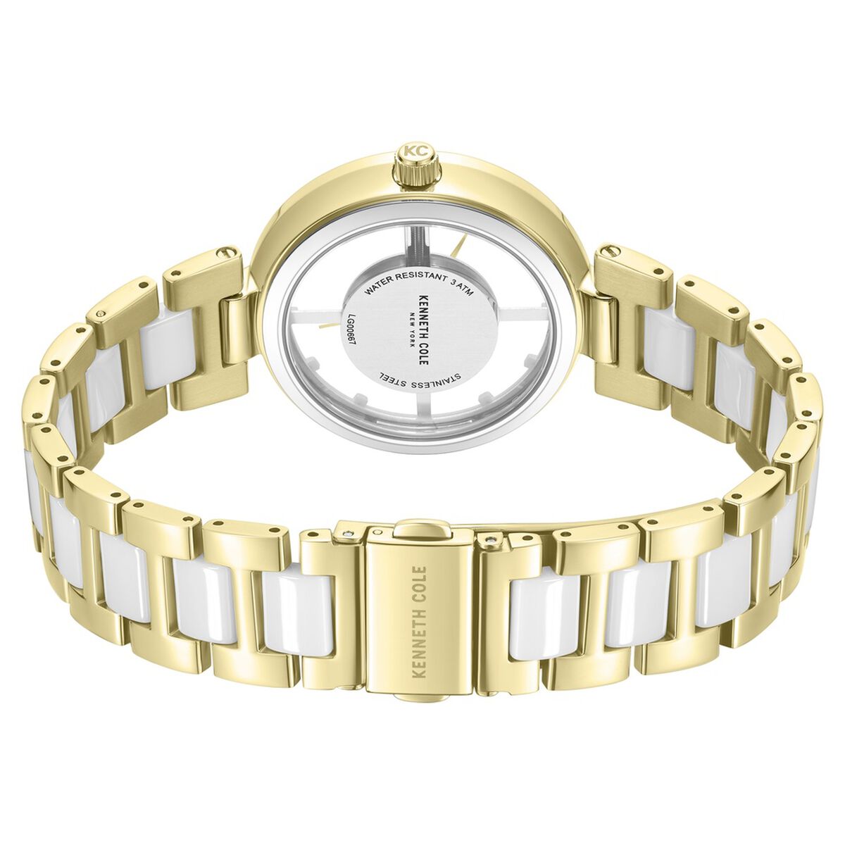 Kenneth Cole Silver Dial Golden Ceramic Strap Women's Watch KCWLG0066702LD - view 5