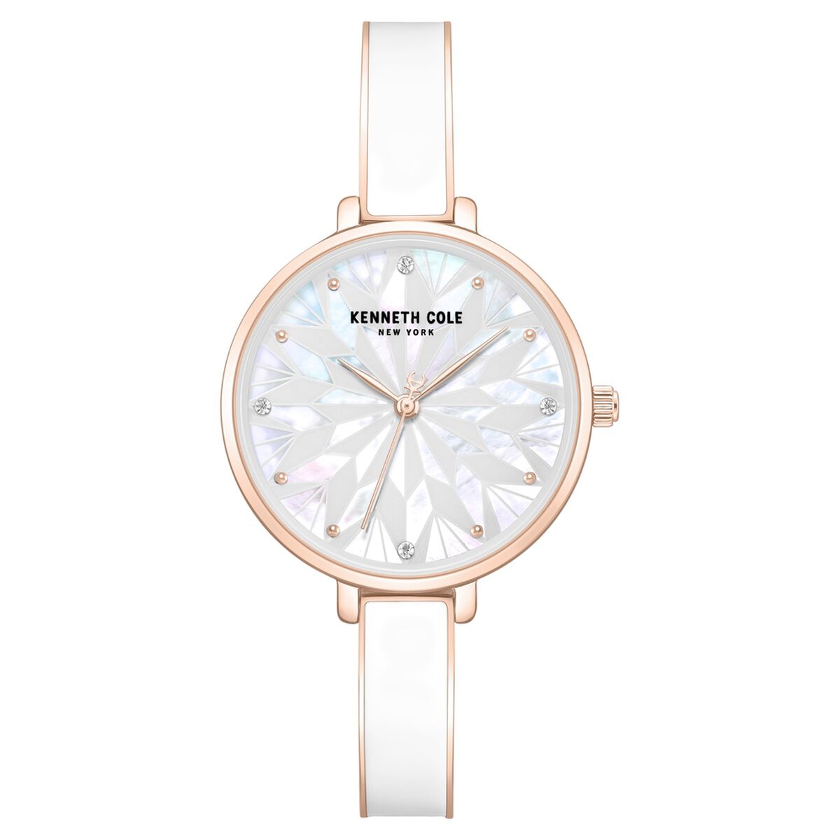 Kenneth Cole White Dial Rose Gold Stainless Steel Strap Kids' Watch KCWLG0068003LD - view 1