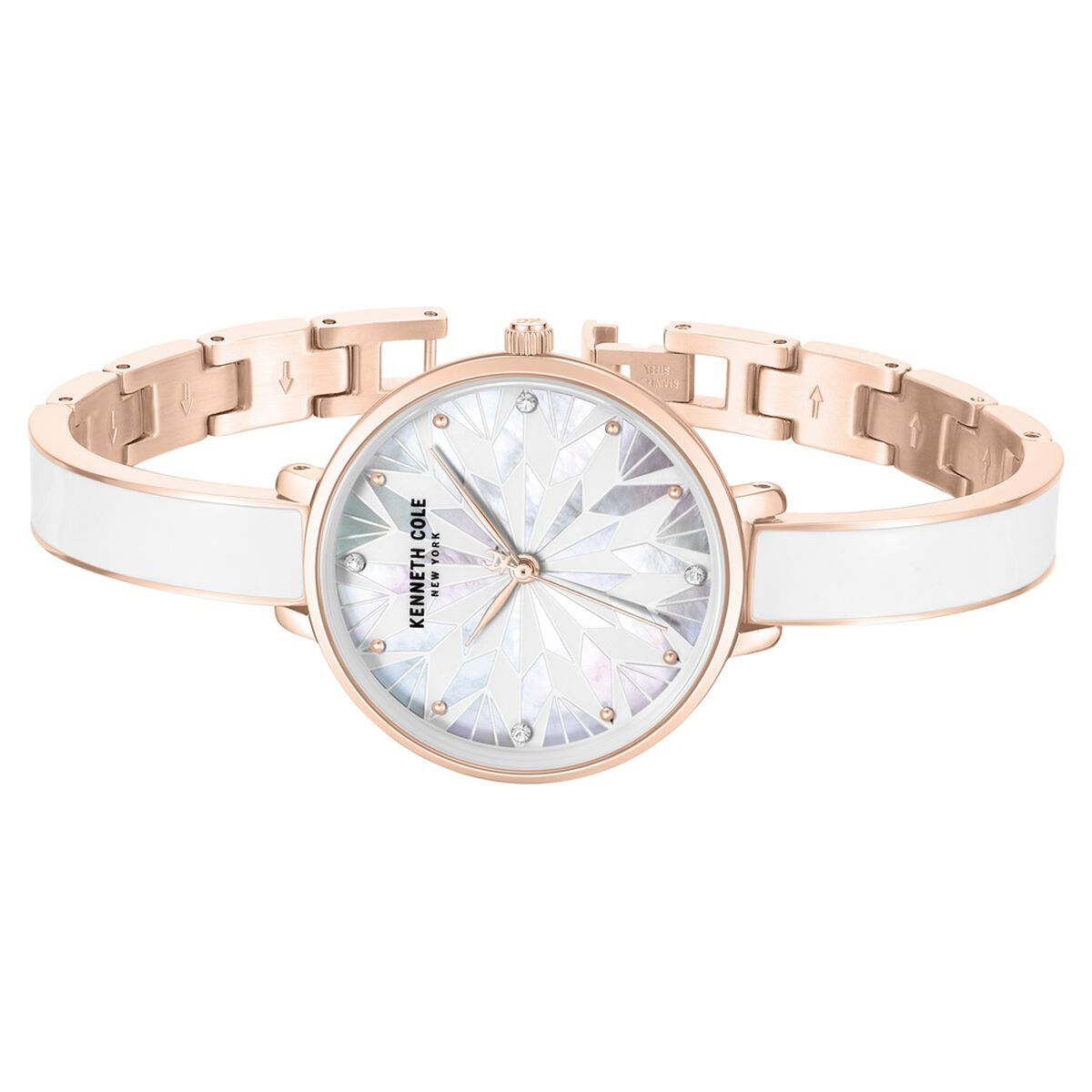 Kenneth Cole White Dial Rose Gold Stainless Steel Strap Kids' Watch KCWLG0068003LD - view 3