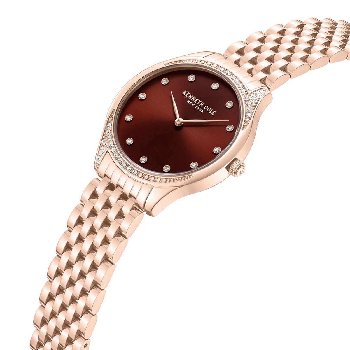 Kenneth Cole Maroon Dial Rose Gold Stainless Steel Strap Women's Watch KCWLG0068203LD - view 4