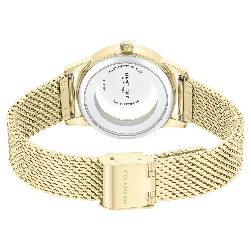 Kenneth Cole Green Mother of Pearl Dial Golden Stainless Steel Strap Women's Watch KCWLG0101301LDW - view 5