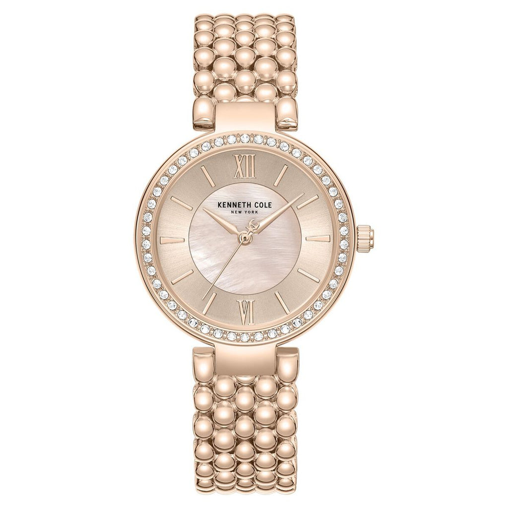 Kenneth Cole Pink Mother of Pearl Dial Rose Gold Stainless Steel Strap Women's Watch KCWLG0101802LDW - view 1