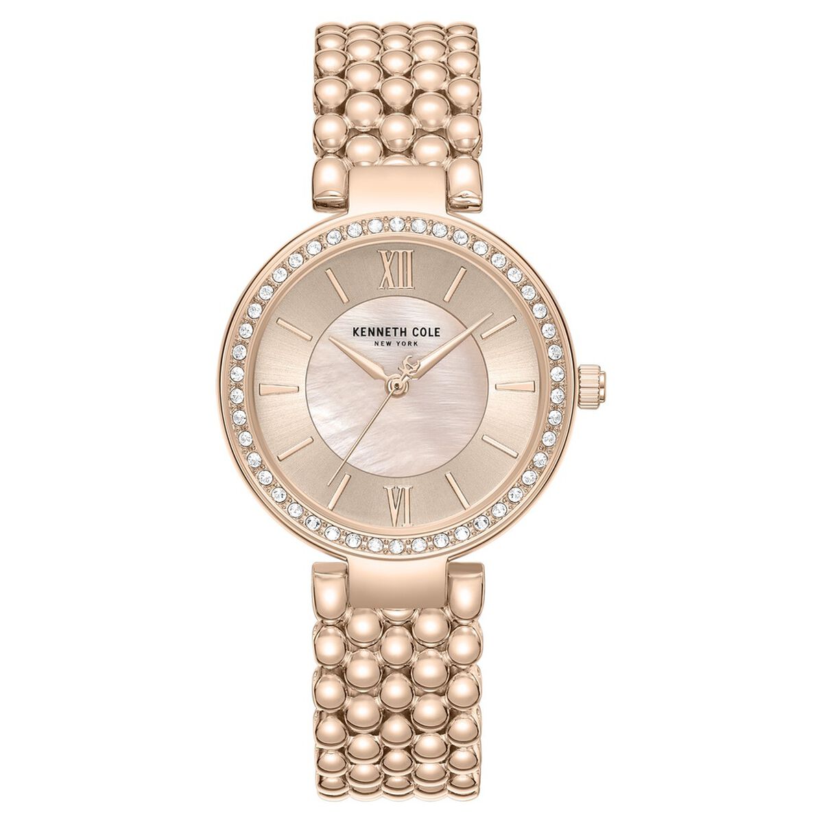 Kenneth Cole Pink Mother of Pearl Dial Rose Gold Stainless Steel Strap Women's Watch KCWLG0101802LDW - view 1