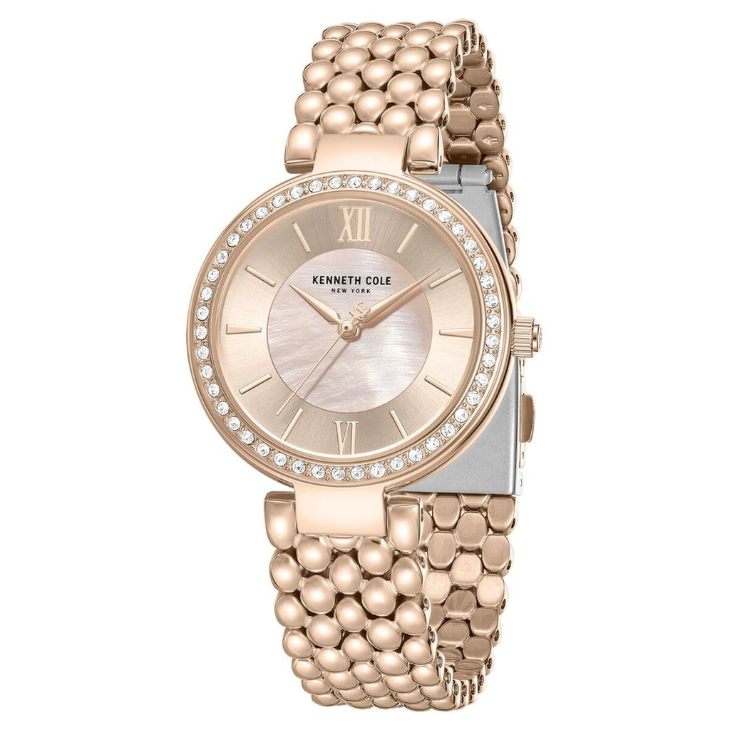 Kenneth Cole Pink Mother of Pearl Dial Rose Gold Stainless Steel Strap Women's Watch KCWLG0101802LDW - view 2