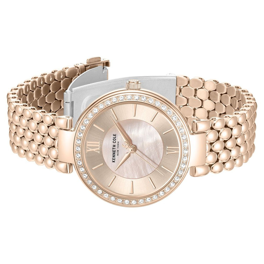 Kenneth Cole Pink Mother of Pearl Dial Rose Gold Stainless Steel Strap Women's Watch KCWLG0101802LDW - view 3