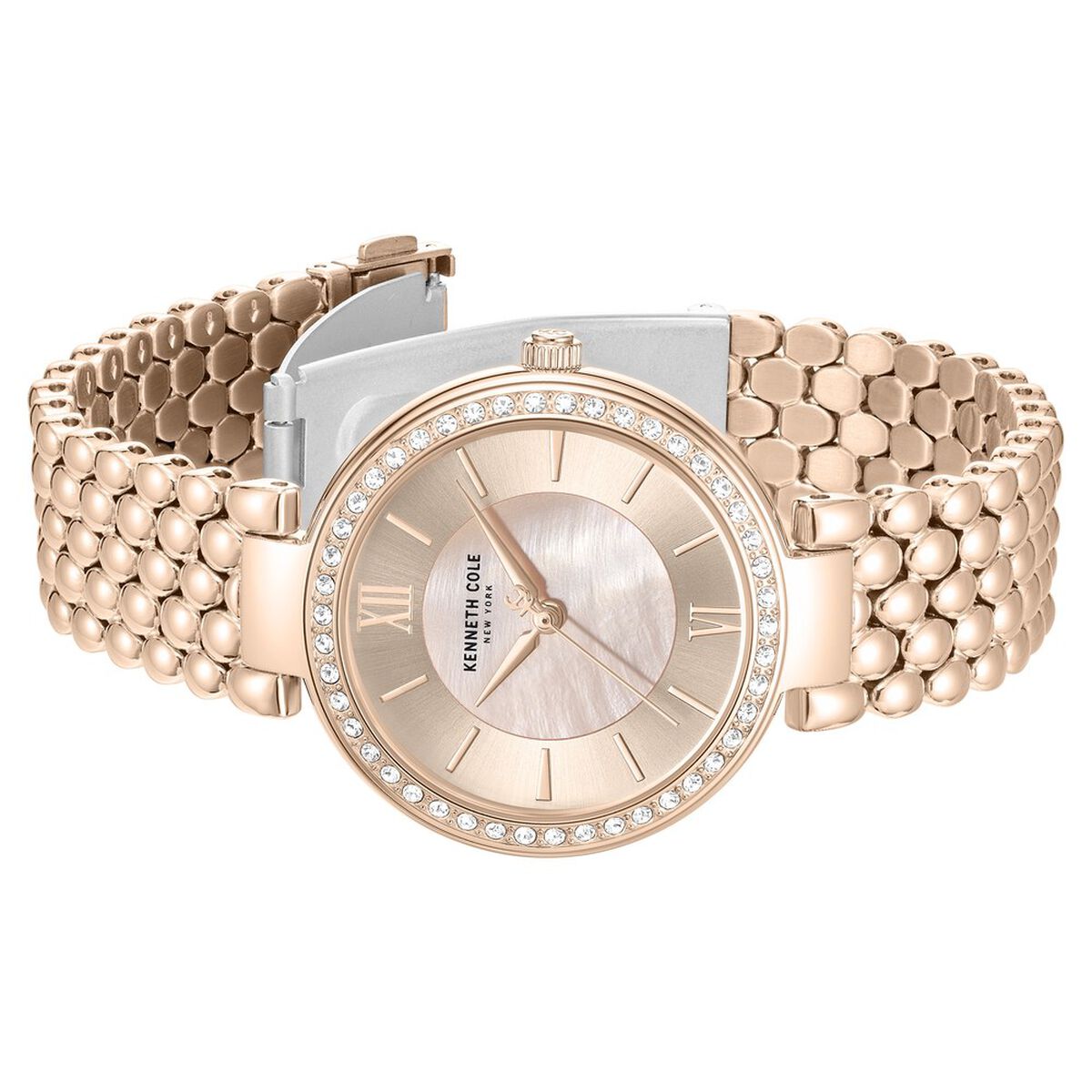 Kenneth Cole Pink Mother of Pearl Dial Rose Gold Stainless Steel Strap Women's Watch KCWLG0101802LDW - view 3