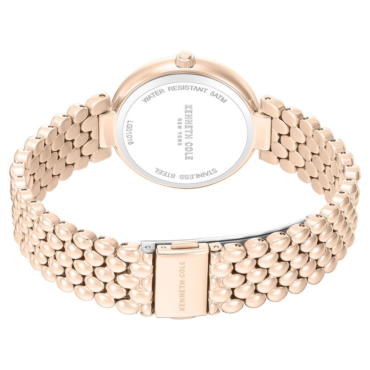 Kenneth Cole Pink Mother of Pearl Dial Rose Gold Stainless Steel Strap Women's Watch KCWLG0101802LDW - view 5
