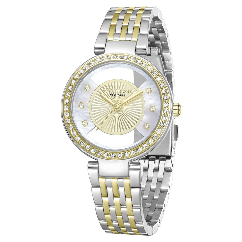 Kenneth Cole Golden Dial Two Tone Stainless Steel Strap Women's Watch KCWLG0102202LDW - view 2