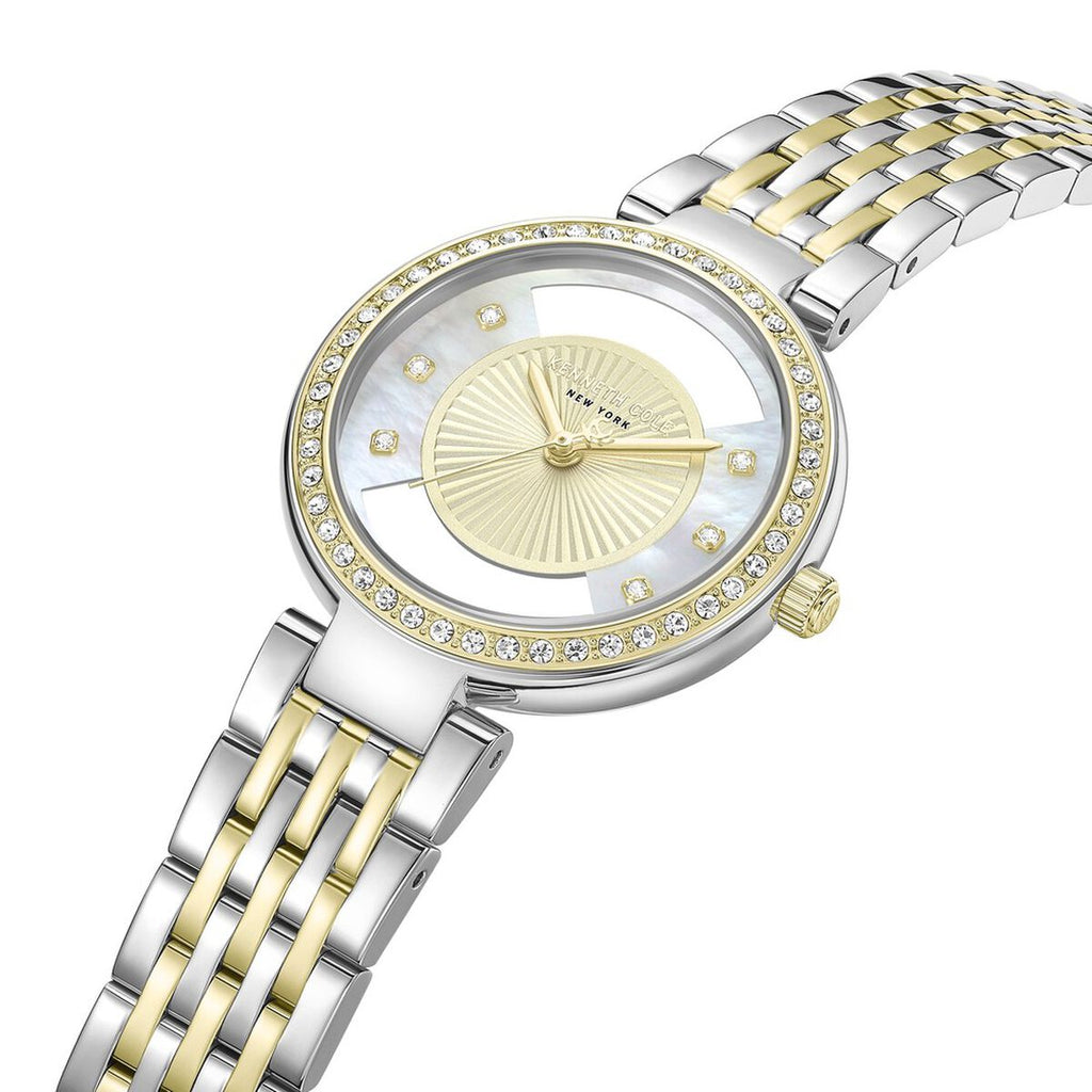 Kenneth Cole Golden Dial Two Tone Stainless Steel Strap Women's Watch KCWLG0102202LDW - view 4
