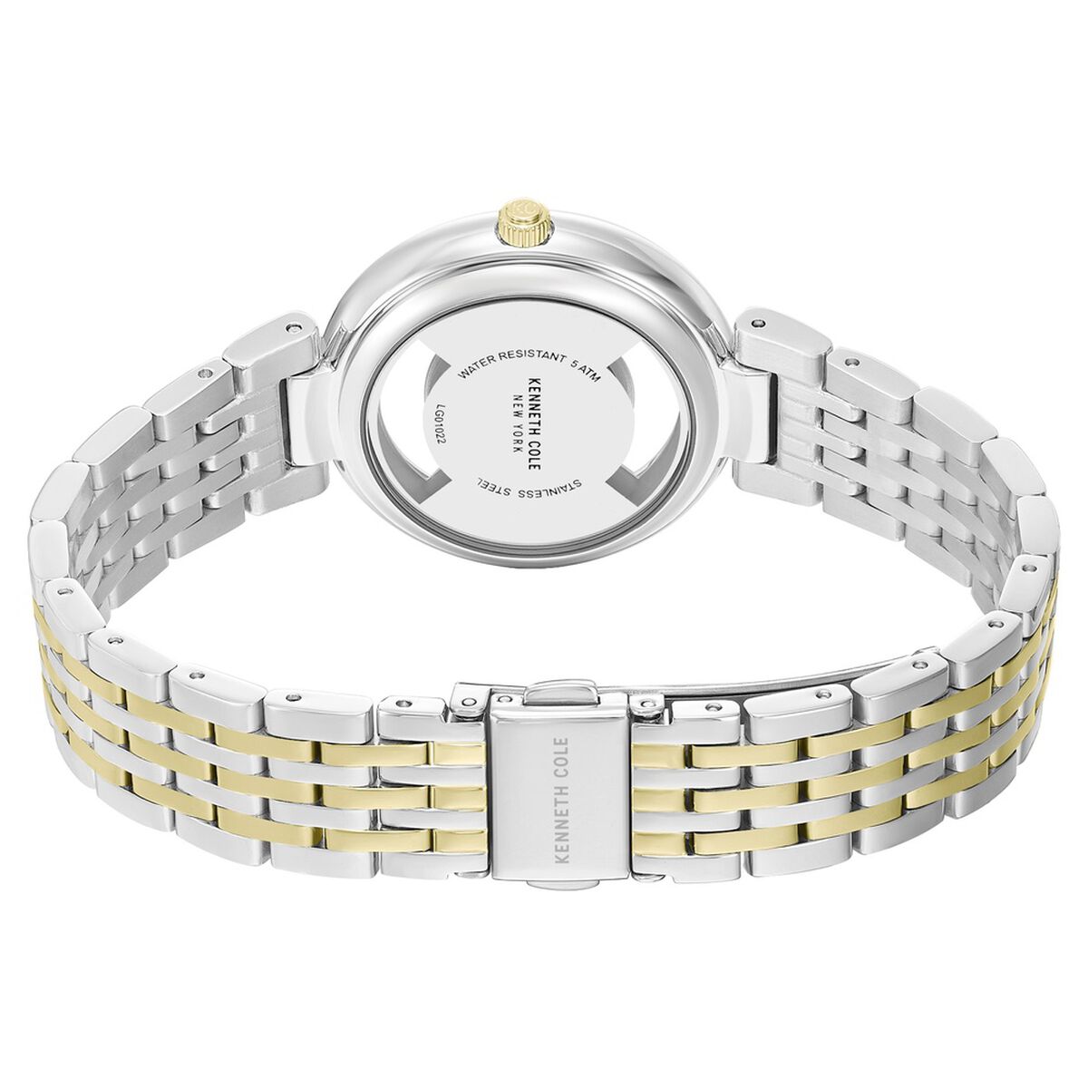 Kenneth Cole Golden Dial Two Tone Stainless Steel Strap Women's Watch KCWLG0102202LDW - view 5