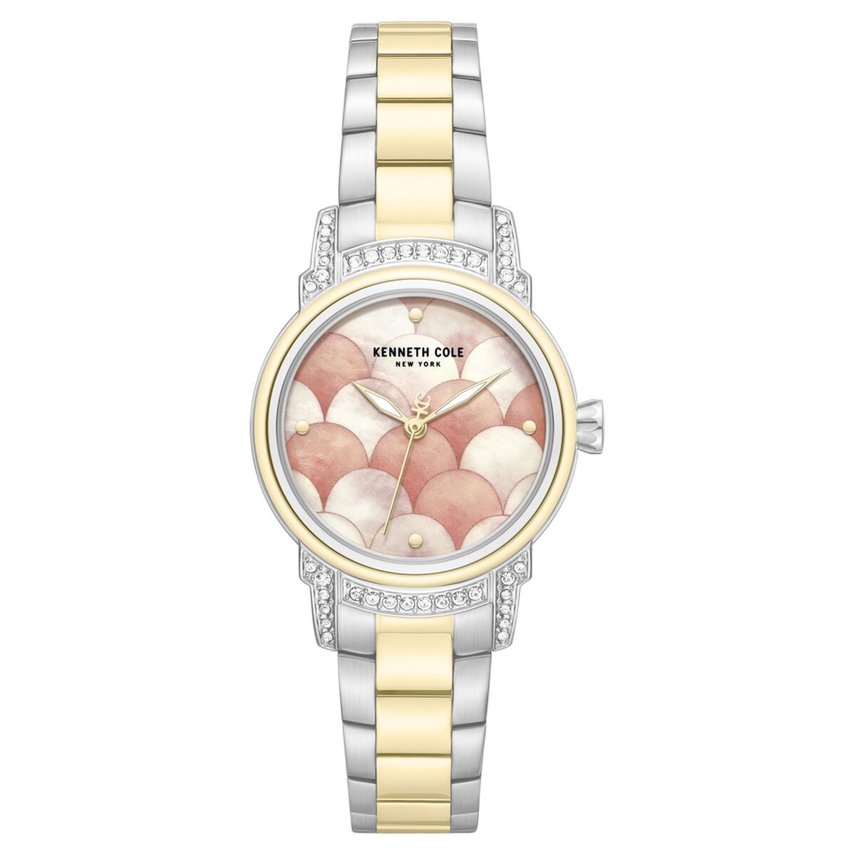 Kenneth Cole Pink Mother of Pearl Dial Two Tone Stainless Steel Strap Women's Watch KCWLG0102301LDW - view 1