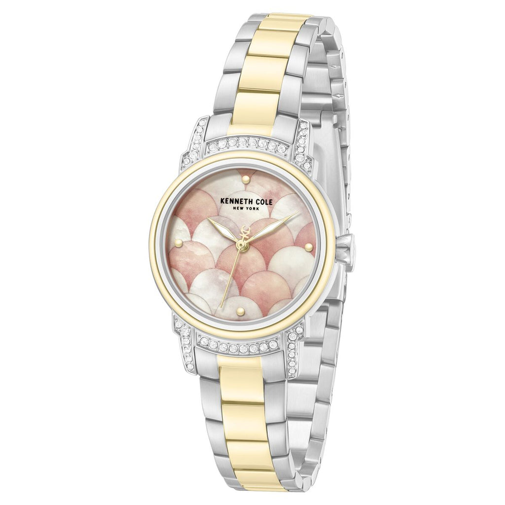 Kenneth Cole Pink Mother of Pearl Dial Two Tone Stainless Steel Strap Women's Watch KCWLG0102301LDW - view 2