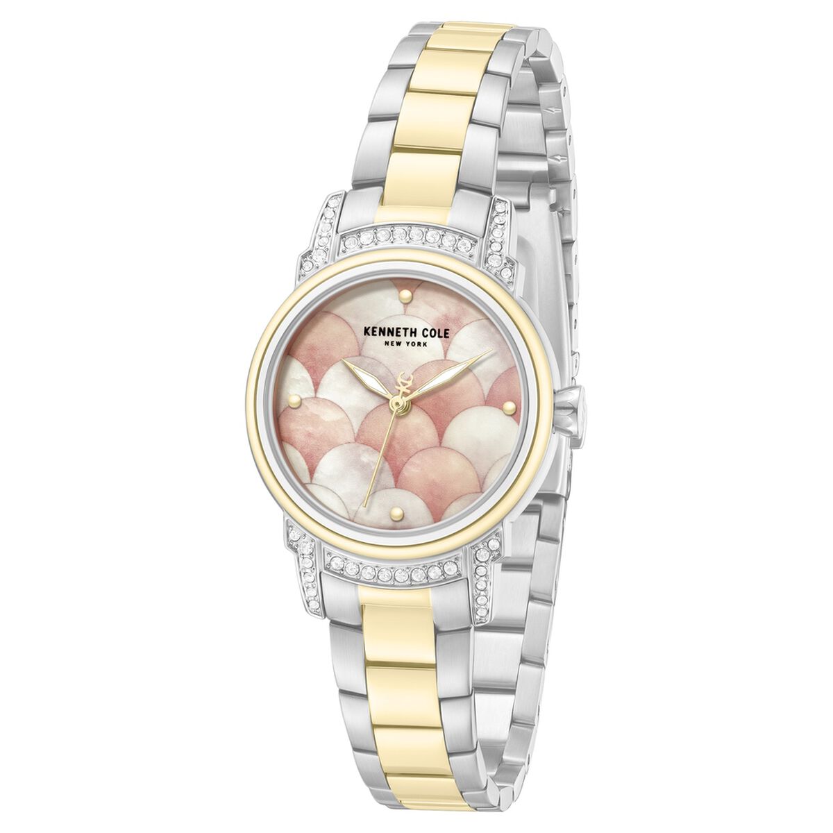 Kenneth Cole Pink Mother of Pearl Dial Two Tone Stainless Steel Strap Women's Watch KCWLG0102301LDW - view 2