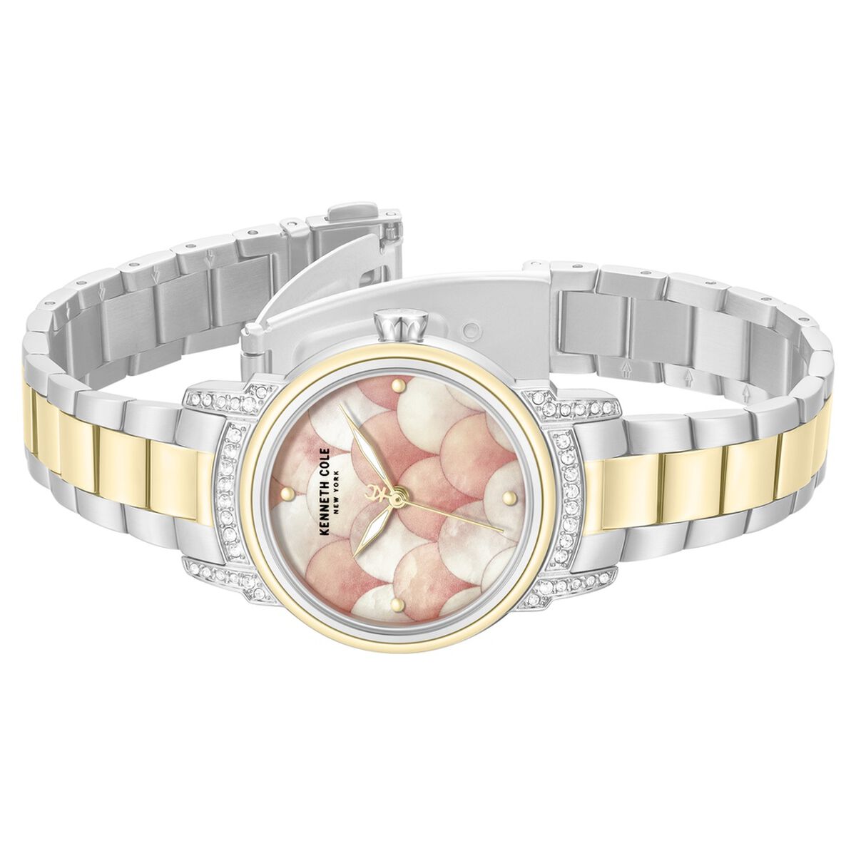 Kenneth Cole Pink Mother of Pearl Dial Two Tone Stainless Steel Strap Women's Watch KCWLG0102301LDW - view 3