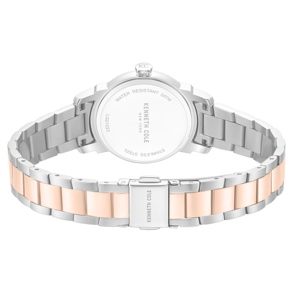 Kenneth Cole Blue Mother Of Pearl Dial Two Tone Steel Strap Women's Watch KCWLG0102302LDW - view 5
