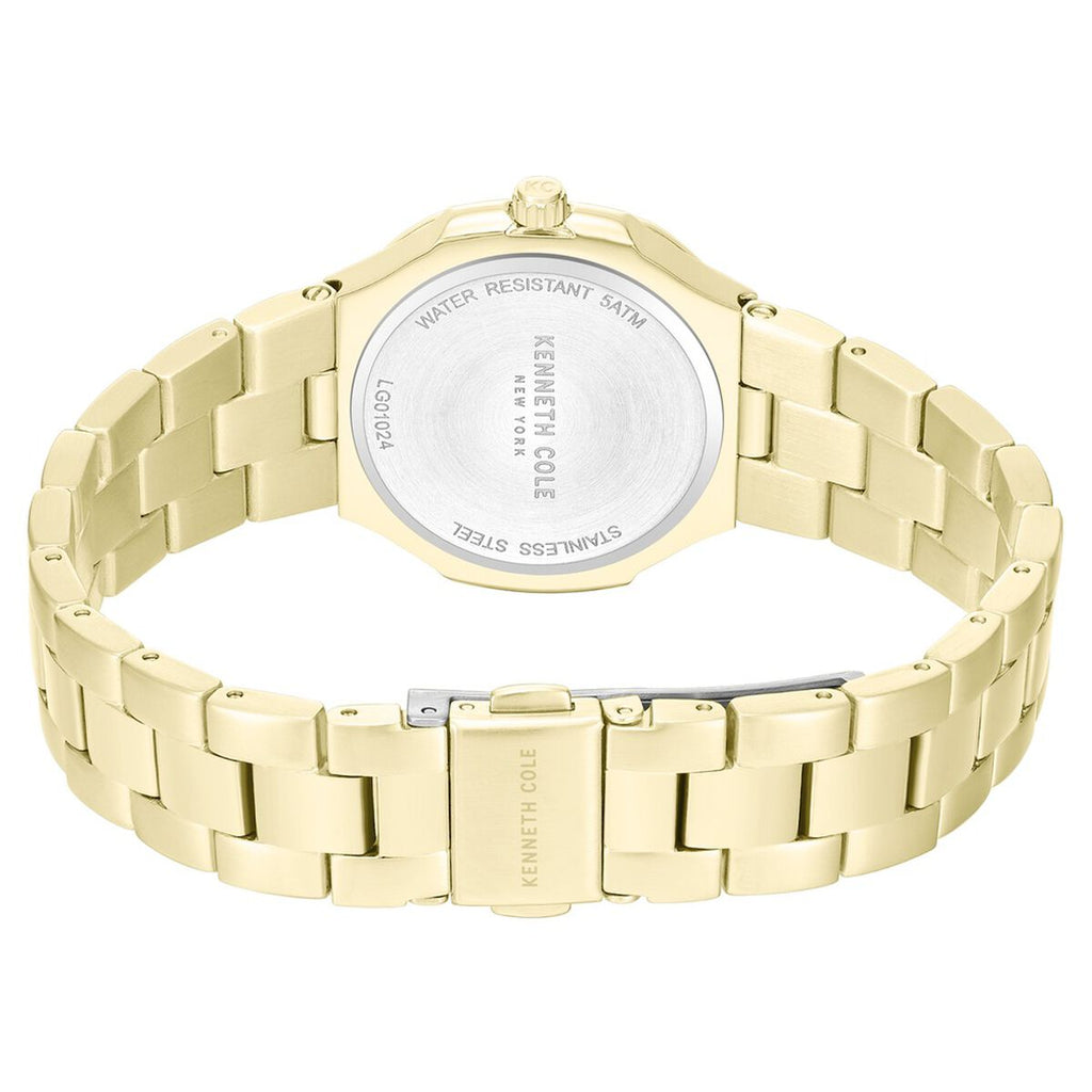 Kenneth Cole Green Mother of Pearl Dial Golden Stainless Steel Strap Kids' Watch KCWLG0102401LDW - view 5