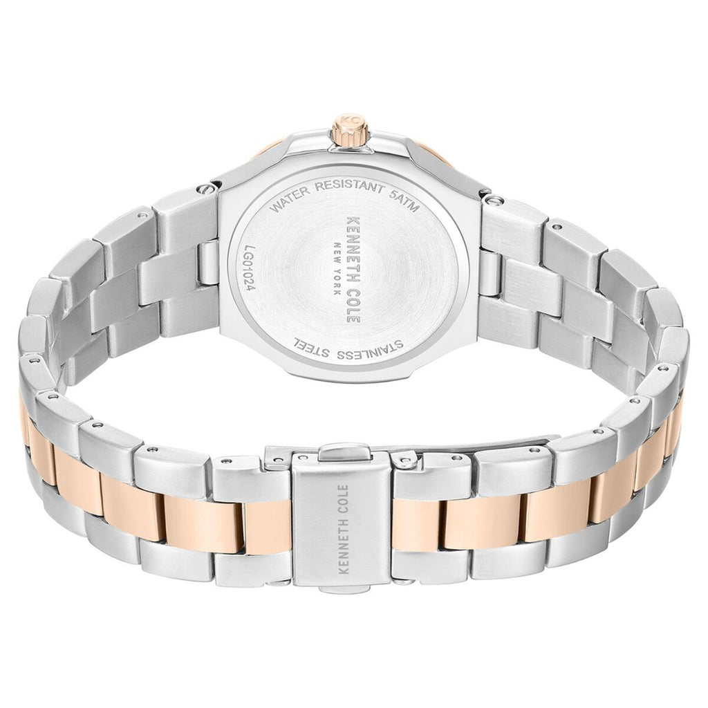Kenneth Cole Pink Mother of Pearl Dial Two Tone Stainless Steel Strap Kids' Watch KCWLG0102403LDW - view 5