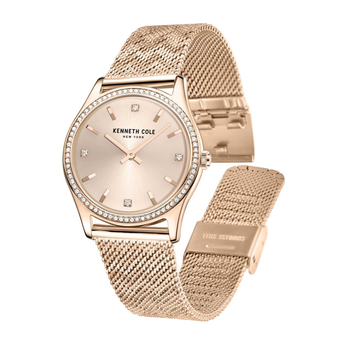 Kenneth Cole Rose Gold Dial Rose Gold Stainless Steel Strap Women's Watch KCWLG2222802LD - view 3