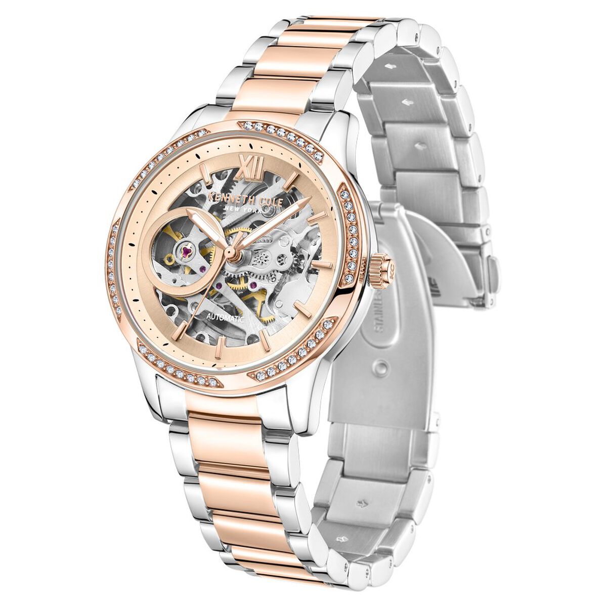 Kenneth Cole Rose Gold Dial Rose Gold Stainless Steel Strap Women's Watch NTKCWLL0016402LDW - view 4