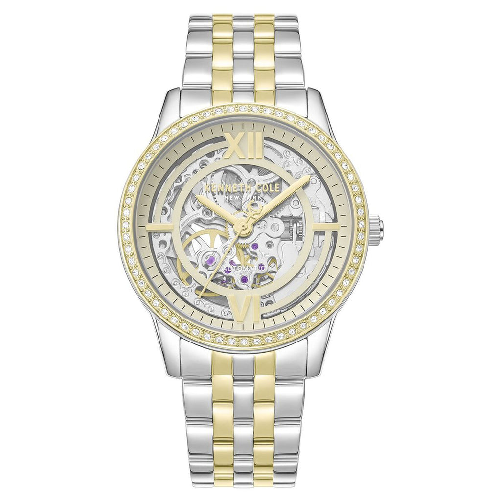 Kenneth Cole Golden Dial Two Tone Stainless Steel Strap Women's Watch KCWLY0101202LDW - view 1