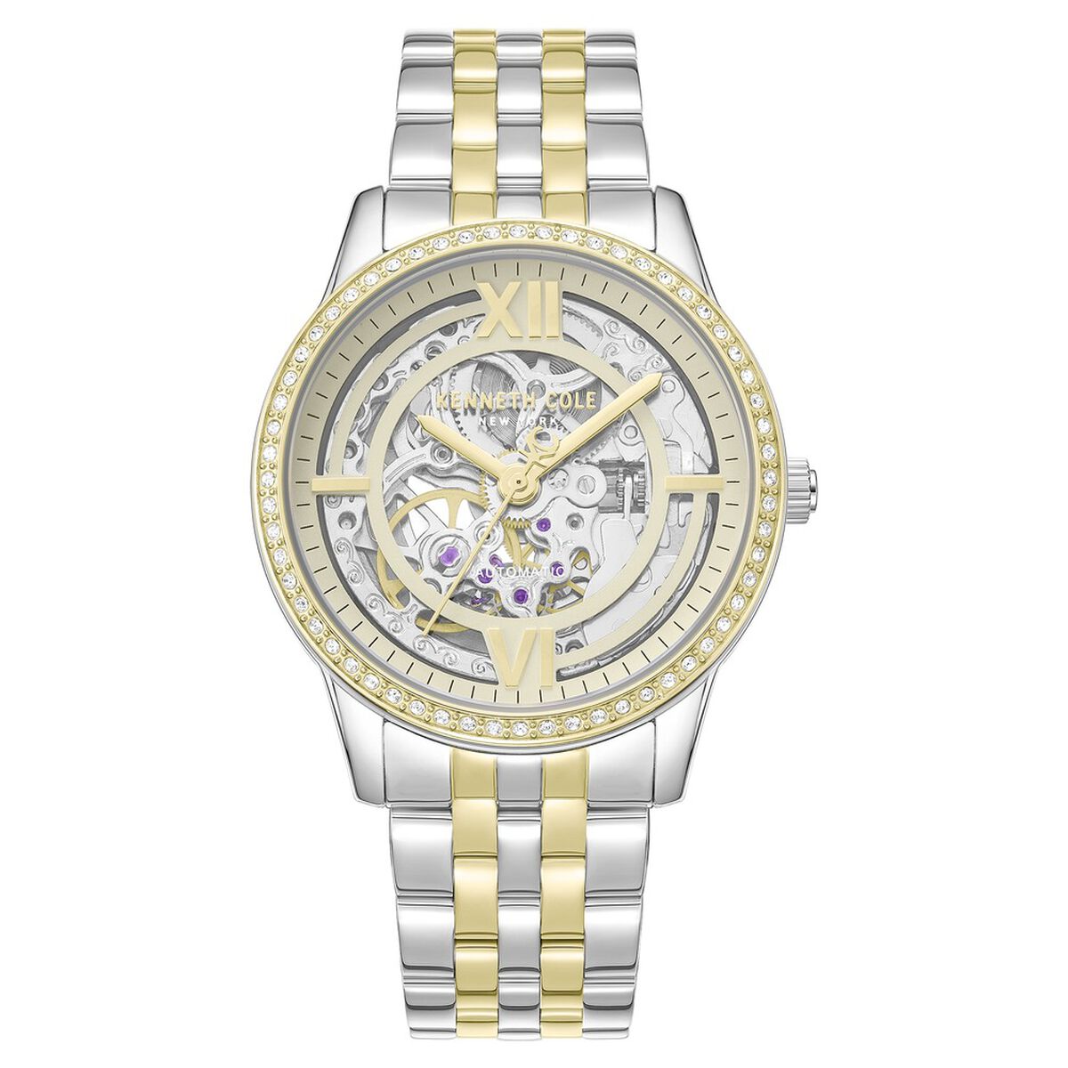Kenneth Cole Golden Dial Two Tone Stainless Steel Strap Women's Watch KCWLY0101202LDW - view 1
